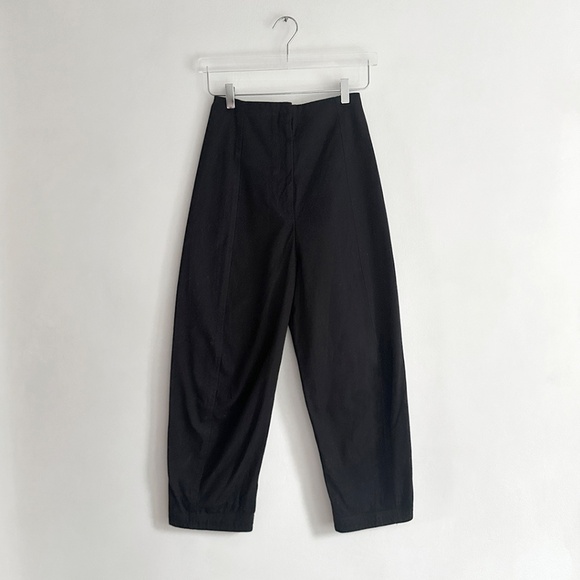Creatures of Comfort black cotton crescent pant high waisted barrel XS S 25 26 - Picture 4 of 9